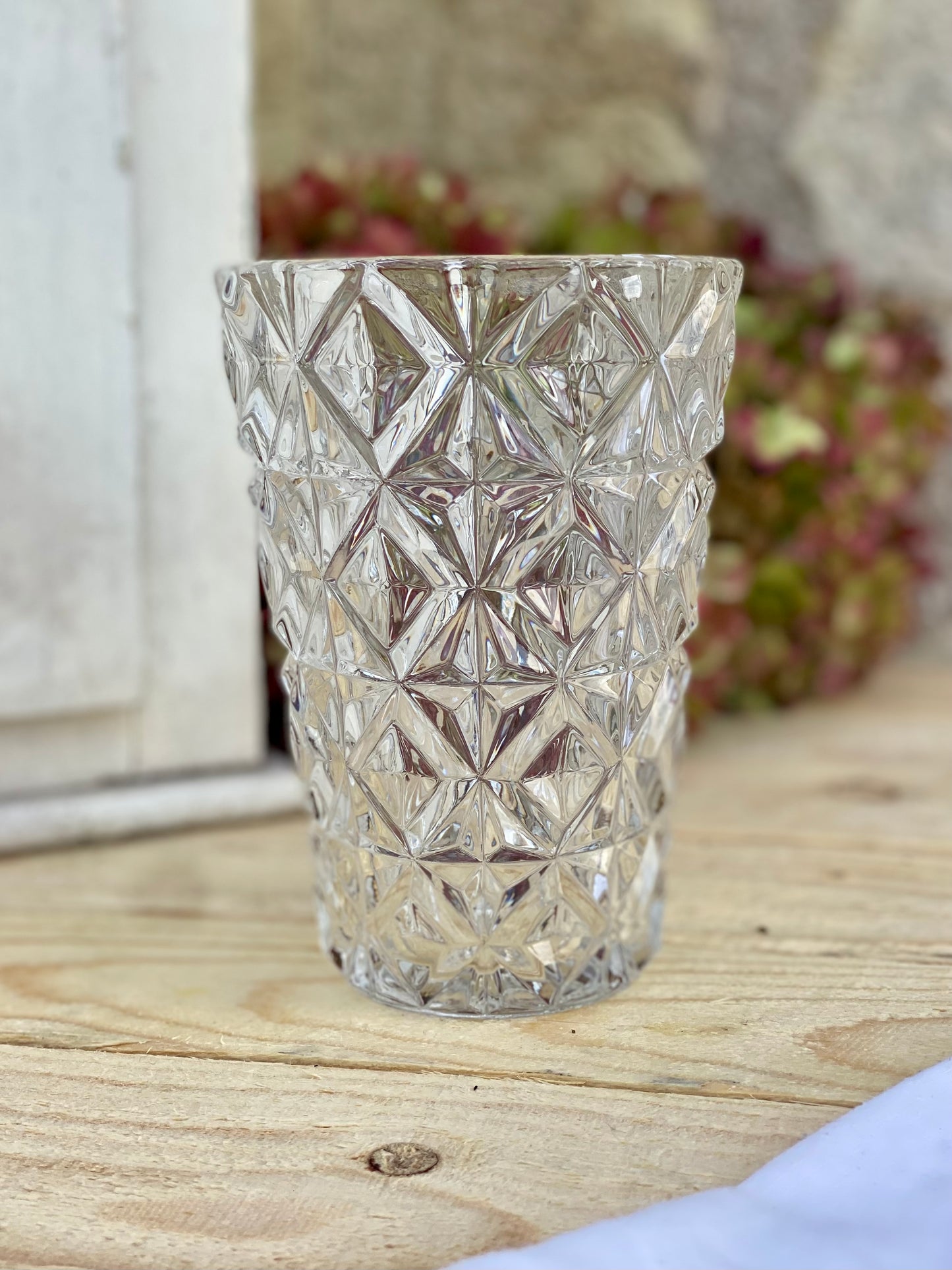 Vase diamant en cristal