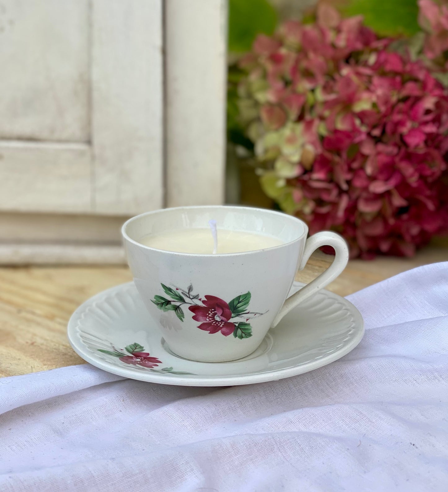 Bougie tasse vintage parfum Café crème